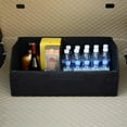 thumbnail image 5 of car organizers and storage for SUV,trunk organizer for sedan, leather foldable sleek box with lid,collapsible cargo bins, tool accessories containers,Collapsible Suede velvet (22 inch Covered), 5 of 9