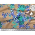 thumbnail image 2 of Soimoi Velvet Fabric Leaves & Floral Artistic Decor Fabric Printed Yard 58 Inch Wide, 2 of 3