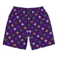 thumbnail image 5 of Goofa Purple Mardi Gras Printed Mens Swim Trunks Summer Quick Dry Short Beach Swimwear Bathing Suits-Large, 5 of 9