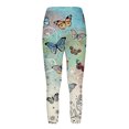 thumbnail image 5 of ICHUANYI Clearance Women's Summer Casual Elastic Waist Printed Cropped Beach Pants(Green, XXL) ICHUANYI WER2023080902232, 5 of 5