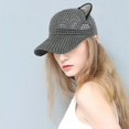 thumbnail image 4 of Cute Polyester Mesh Knitted Baseball Cap Breathable Sun Hat, 4 of 6