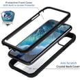 thumbnail image 2 of Seacosmo iPhone 11 Pro Max Case, [Built-in Screen Protector] Full Body Clear Bumper Phone Case Rugged Shockproof Protective Case Cover for iPhone 11 Pro Max, Black, 2 of 7