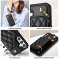 thumbnail image 6 of Allytechgroup Flip Wallet Case for Samsung Galaxy S22 with Cards Holder, PU Leather Phone Case with Lanyard Kickstand Shockproof Back Cover for Samsung Galaxy S22, Black, 6 of 8