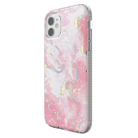onn. Phone Case for iPhone 11 / iPhone XR - Pink Pearlescent Swirl
