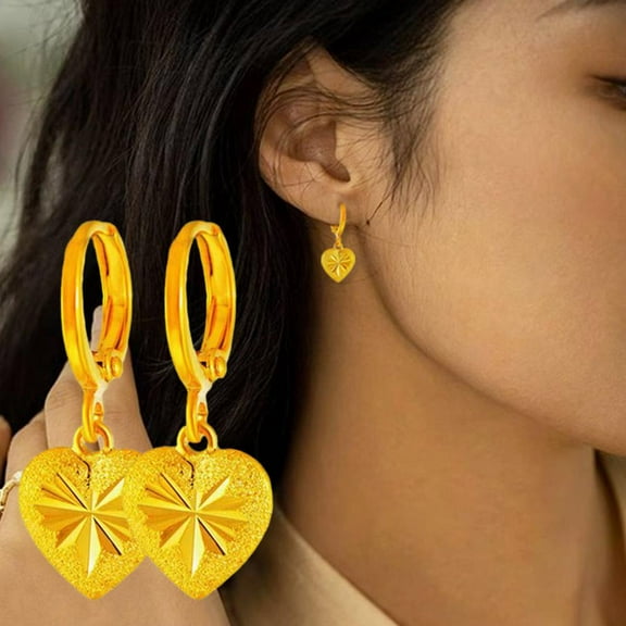 SSKFHGI Hoop Heart Dangle Earringss