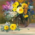 thumbnail image 3 of OToole, Tim 20x20 Black Modern Framed Museum Art Print Titled - Floral Still Life II, 3 of 5