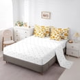thumbnail image 5 of Manfei Country Floral 7-Piece Twin Bedding Sets,Rustic Daisy Bedding Comforter Set,Yellow White Sheet Sets For Kids,Breathable Home Decor Reversible, 5 of 8