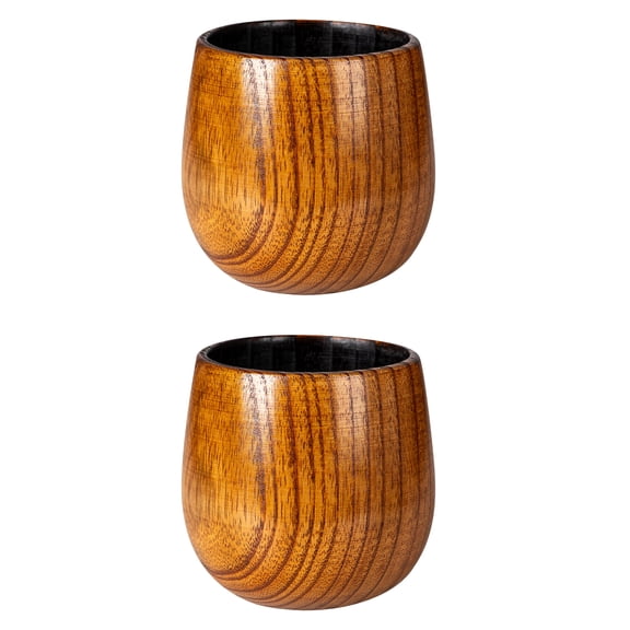 Charred Wooden Whiskey Glasses, Natural Wood Bourbon Glass, Bourbon Gifts for Men Dad Husband Brother Friends 2Pcs