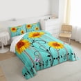thumbnail image 3 of Castle Fairy Floral Sunflowers Queen Comforter Set,Butterflies Bedding Comforter Set, 3 of 8