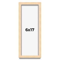 6x17 Frame Beige Real Wood Picture Frame Width 0.75 inches | Interior Frame Depth 0.5 inches |