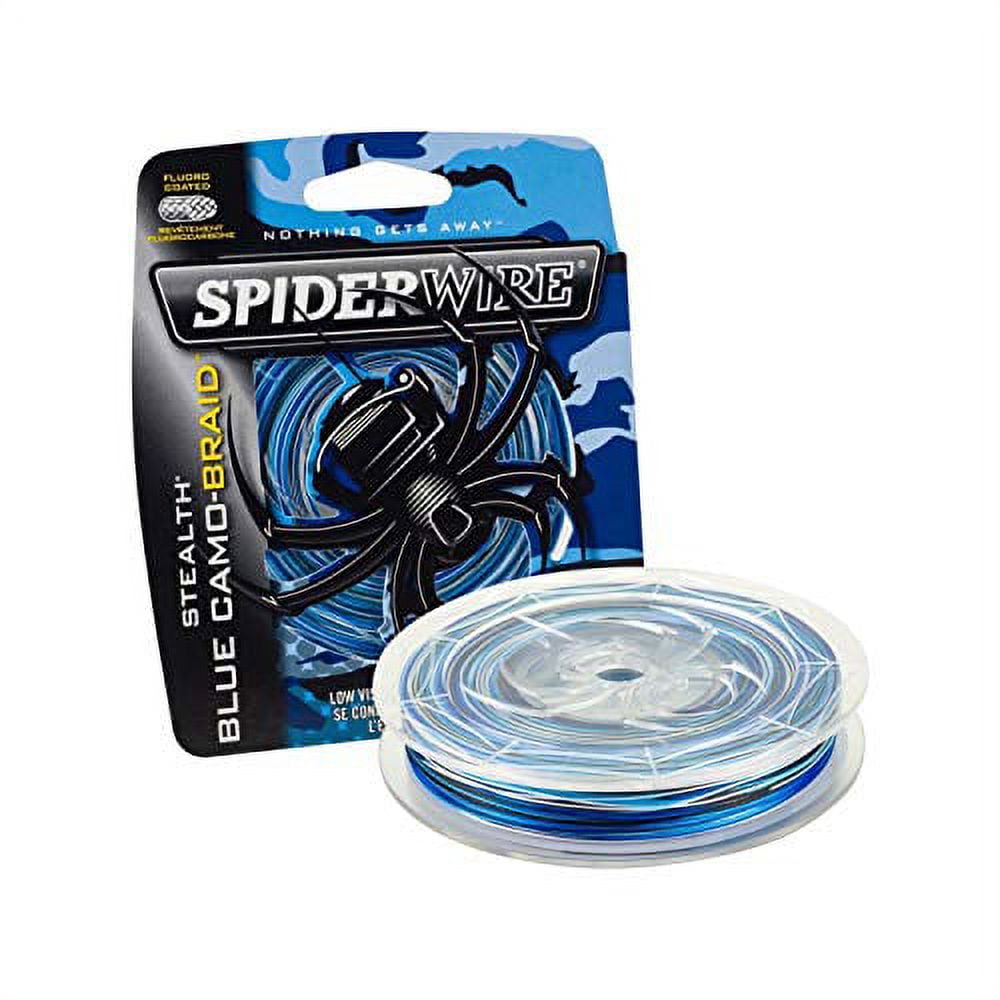 SpiderWire Stealth® Blue Camo Braid Fishing Line, Blue Camo, 80 lb Test Strength, 300 yd