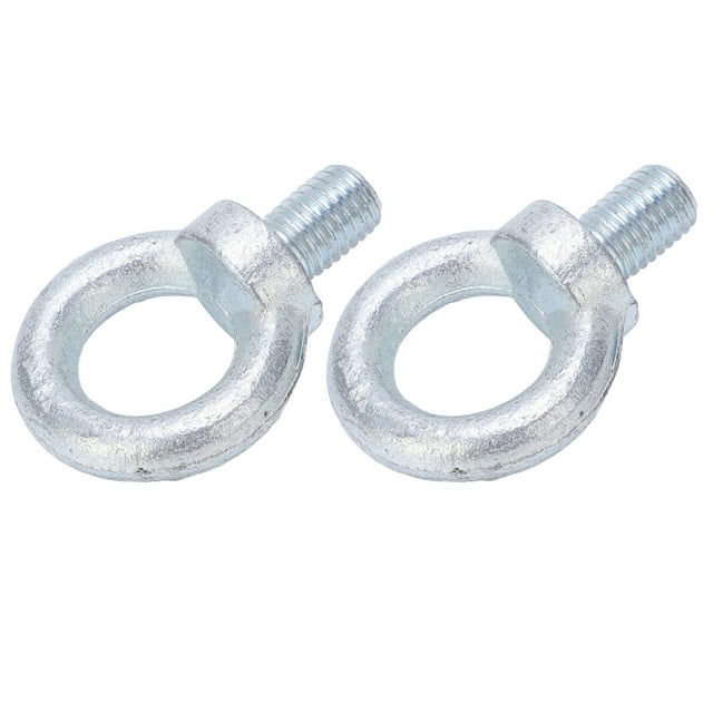 2PCS Lifting Ring Galvanized Carbon Steel Eyebolts Deep Threaded Lifting Shoulder Eyebolt