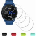 thumbnail image 1 of wonima02 [4 Pack] Screen Protector for Garmin Forerunner 255/255 Music 46mm Smartwatch + Silicone Anti-dust Plugs Tempered Glass Anti-Scratch Bubble-Free, 1 of 1