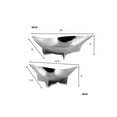 thumbnail image 2 of Modern Day Accents 3634 Ojo Large Silver Eye Shape Bowl, Fruit Bowl for Kitchen Counter, Home Decor, Decorative Bowl, Table Decor, Kitchen Island, Fruit Holder, 15" L, 2 of 3