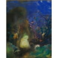 thumbnail image 2 of Odilon Redon 15x18 Black Ornate Wood Framed Double Matted Museum Art Print Titled - Roger and Angelica (1910), 2 of 5