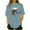 Blue, variant on Tnhcen Plus Size Women's Graphic Print Short Sleeve Crewneck Summer Top - Loose Fit S-5XL Casual Statement Essential