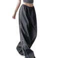 thumbnail image 2 of Pantalones de chándal para mujer, pantalones de paracaídas Y2k, pantalones cargo holgados, pantalones de paracaídas para adolescentes, pantalones de chándal de pierna ancha Y2K, pantalones, 2 of 4