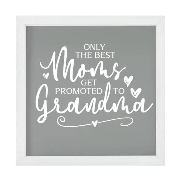 LifeSong Milestones 7x7 Modern Inspirational Framed Shadow Box for Wall Decoration - Only The Best Moms (Ivory)