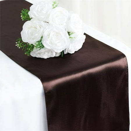 

Efavormart 5 PCS 12 x108 Chocolate Satin Table Runner