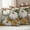 Ivory Orange Gray, variant on White Pumpkins Fall Outdoor Waterproof Pillow Covers, Thanksgiving Botanical Sunflower Vintage Decorative Square Throw Pillowcase Sofa Cushion Sham for Patio/Couch/Chair, 24"x24" 2 Pack