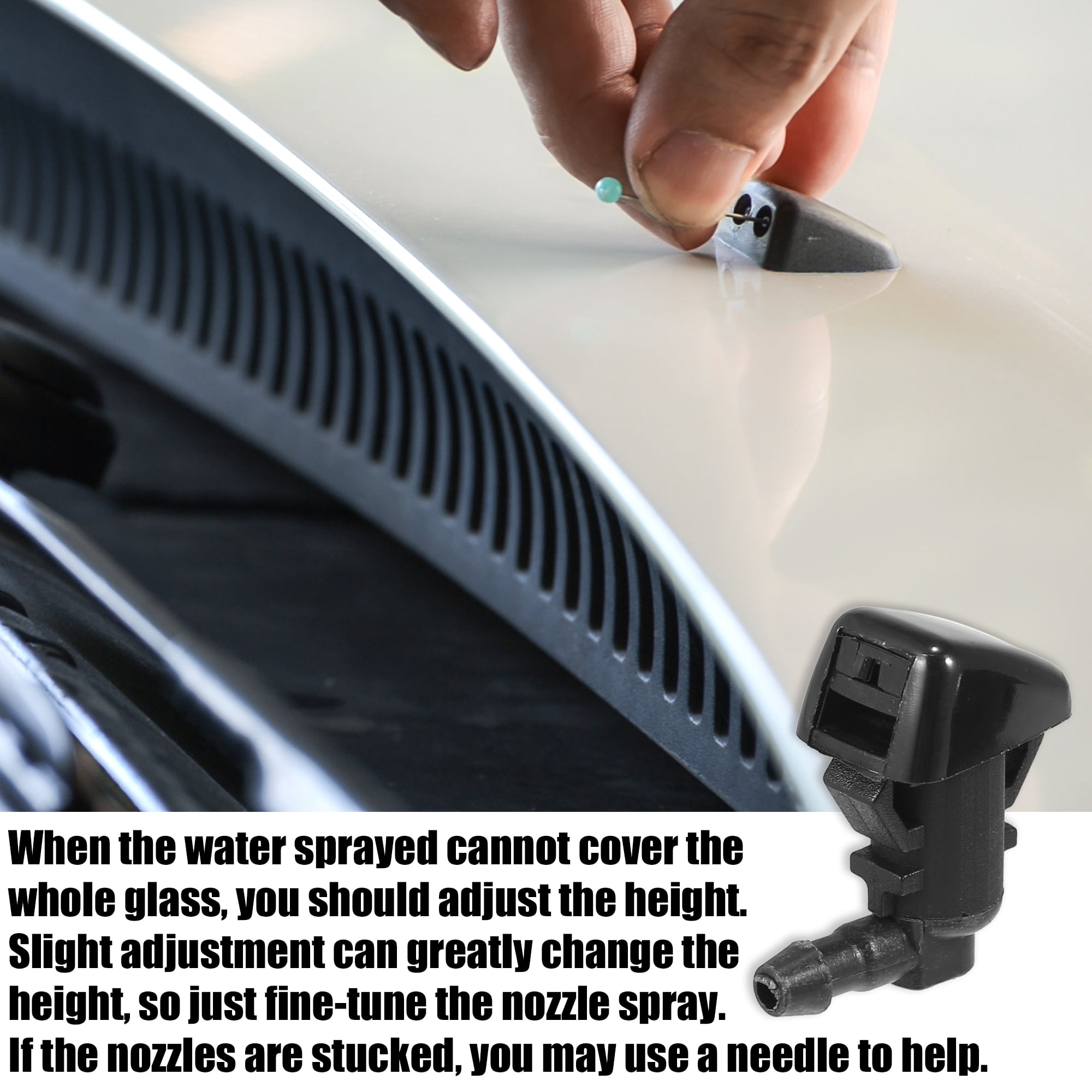 Unique Bargains Windshield Wiper Washer Nozzle Kit for Lincoln MKX 2011-2015