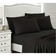 thumbnail image 2 of Sweet Home Collection 1500 Series Bed Sheets - Extra Soft Microfiber Deep Pocket 6pc Sheet Set - Black, RV Queen, 2 of 5