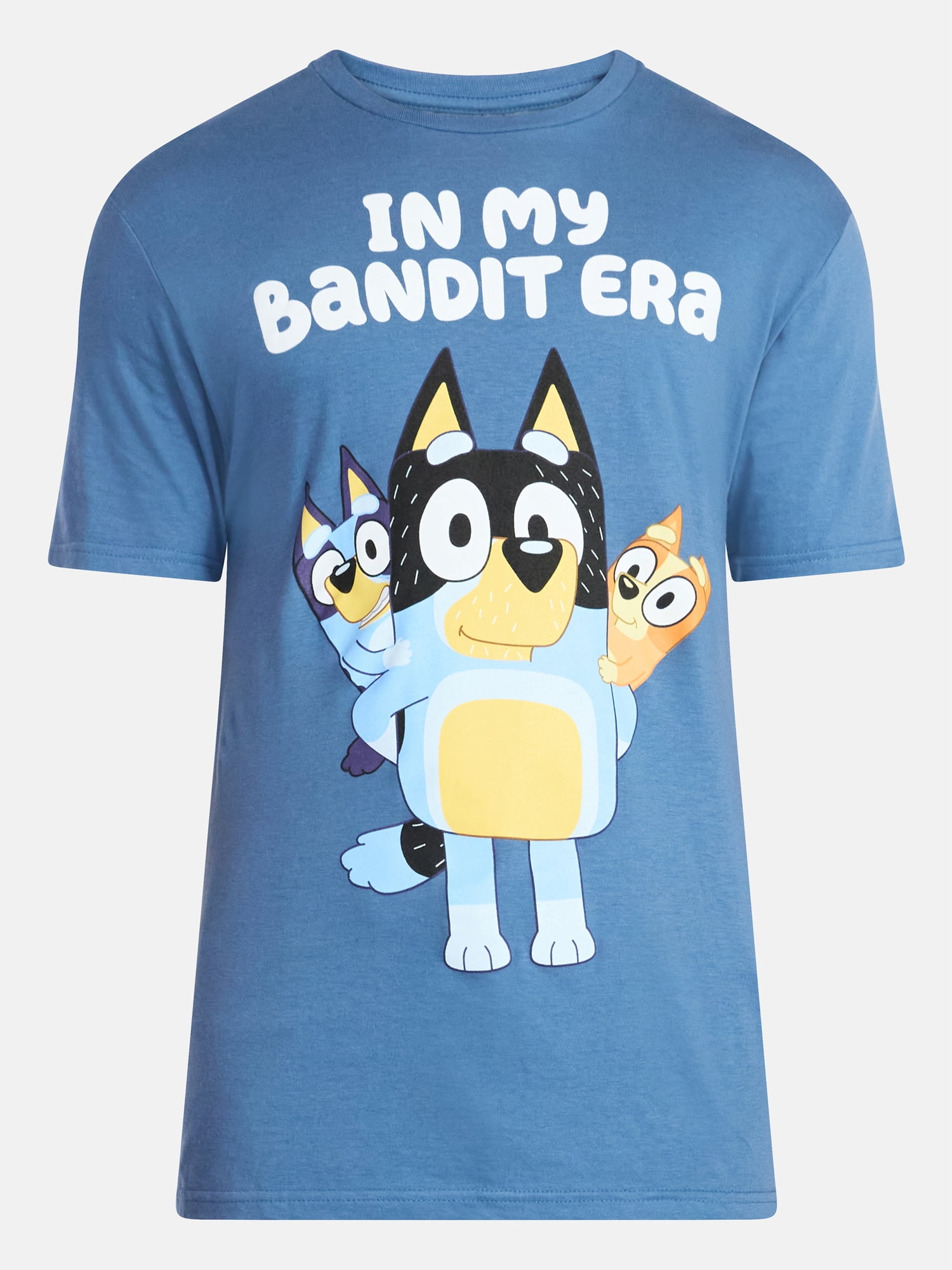 Bluey, Men's & Big Men's Graphic Tee, Bandit Era, Sizes S-3XL