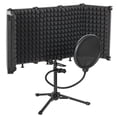 thumbnail image 1 of HOMCOM Foldable Studio Microphone Isolation Shield with Pop Filter, Stand, 1 of 10