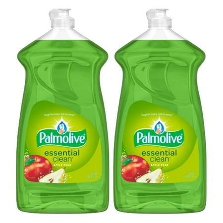 - (2 Pack) Palmolive Liquid Dish Soap Essential Clean, Apple Pear - 52 fluid ounce