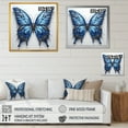 thumbnail image 4 of Designart "Butterfly Aquarelle Feathers II" Animals Butterfly Floater Framed Wall Art Living Room, 4 of 5