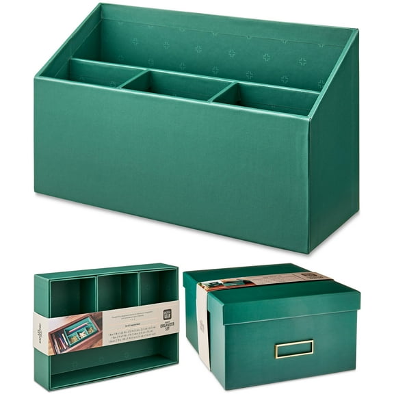 Pen + Gear Green Emerald Desk Organization Sets
