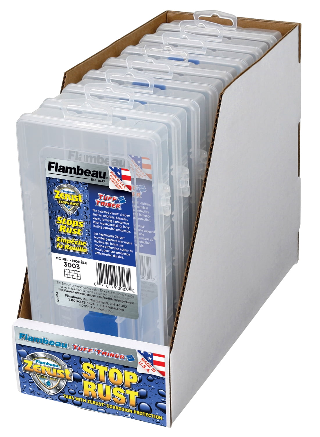 Flambeau Outdoors Fishing Tackle Box Tuff Tainer with Zerust, Small