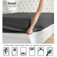 thumbnail image 6 of Tencel Sheets Twin Xl-100% Eucalyptus Tencel Lyocell Sheets Sets-All-Season Eucalyptus Sheets-4 PC Twin Xl Size Tencel Sheets-Cooling-Supersoft-Moisture Wicking-Temperature Regulating-Dark Grey, 6 of 9