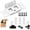 16pc White, variant on 8 Pack Quick Fitting Furniture Joint Bracket with Screws,Upgraded Table and Chair Joining Brackets,Thickened Metal & Anti-Disengagement Lock Design,for Drawers and Cabinets (Black)