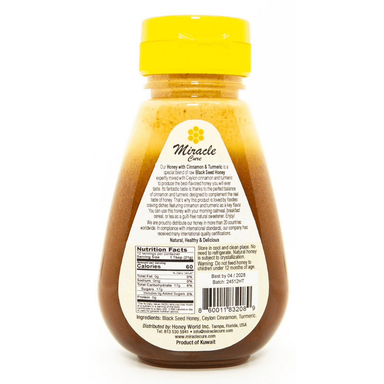 Miracle Cure Black Seed Honey with Cinnamon and Turmeric - Not