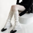 thumbnail image 4 of lanema 1 pair Soft & Knitted Leg Warmer 90s Ribbed Socks Shoe Sleeves with Flare Designing for Stylish Everyday Wear, 4 of 21