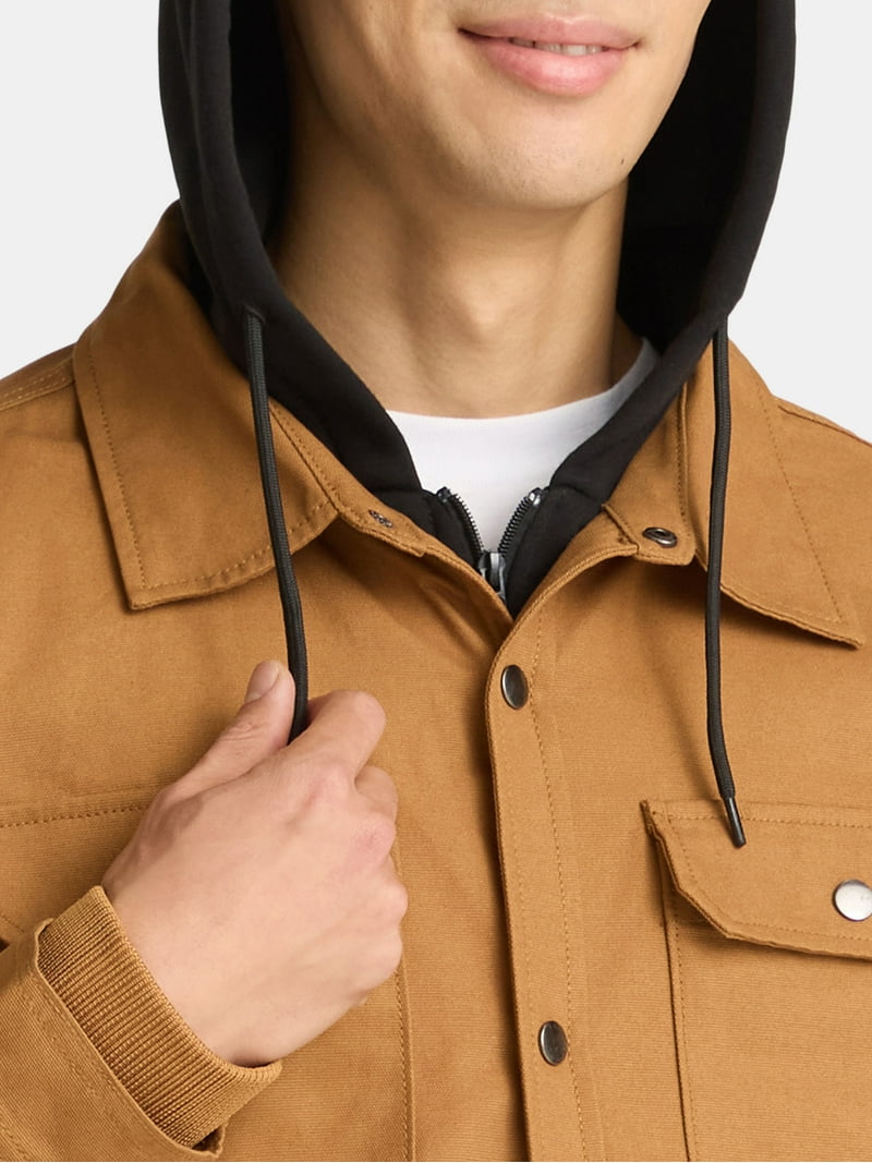 Brahma Men's Hooded Shirt Jacket, Midweight, Sizes S-3XL - Walmart.com