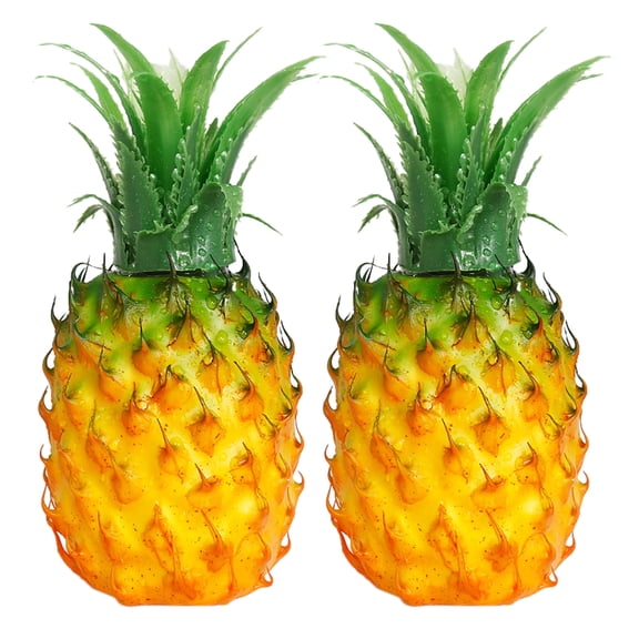 2 Pcs Artificial Pineapple Decoration – Realistic Lifelike Fruit Simulation for Home, Kitchen, Party, Photography & Table Display