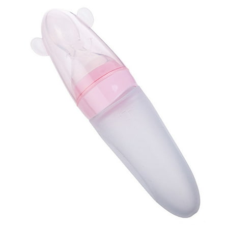 MUSEYA Baby Rice Cereal Bottle Silicone Pink 1Pcs