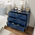 thumbnail image 2 of Boyel Living Modern Blue Nightstand with 3 Drawers, End Table Nightstands Wood Bedside Table for Bedroom Living Room, 2 of 6