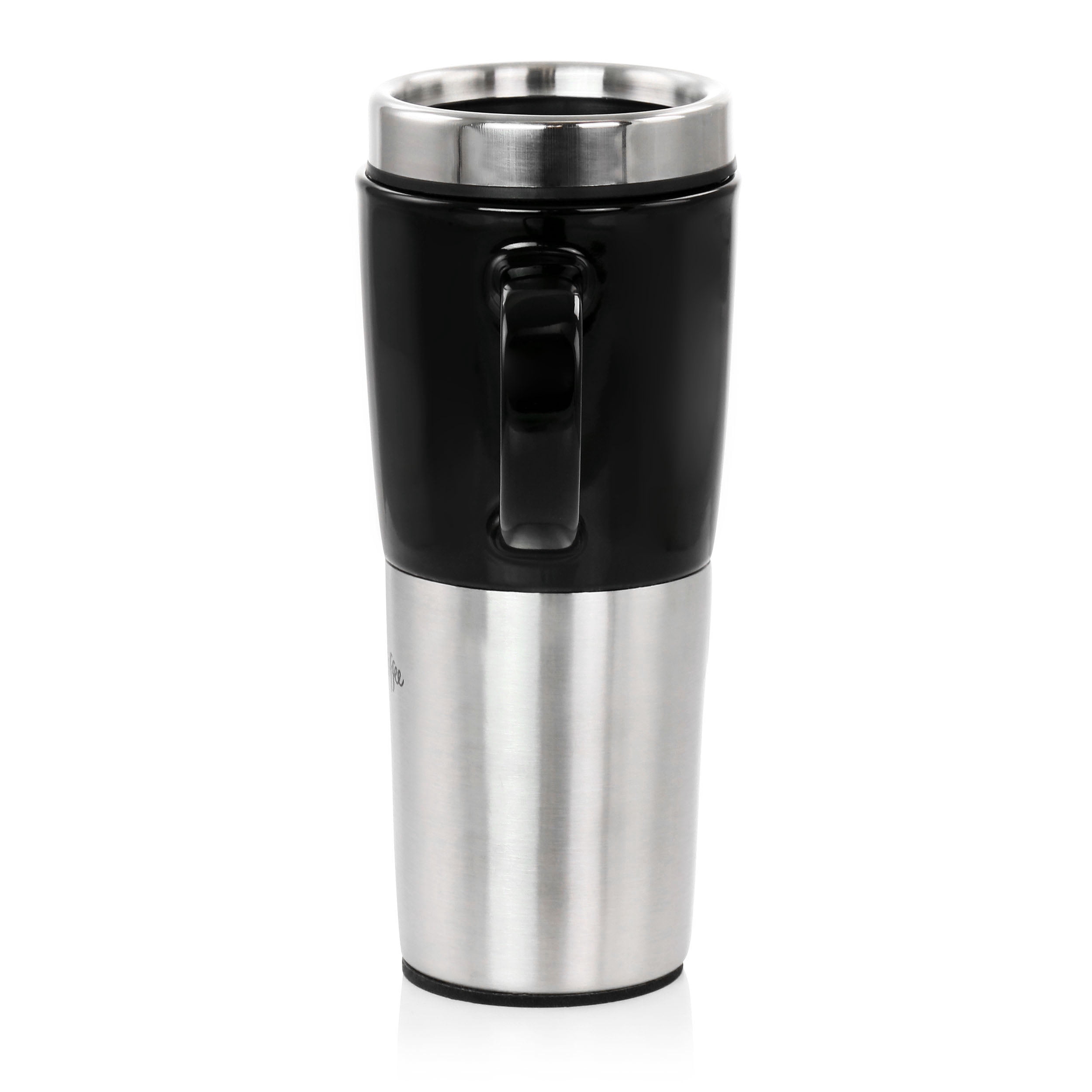 Mr. Coffee 16 Ounce Stainless Steel and Stoneware Travel Mug 