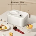 thumbnail image 6 of Moifoi Ice Cream Maker for Gelato, Frozen Yogurt, Ice Cream Sorbet, Compact Size, Knob-Operated Control, Upper Mixing, 6 of 7