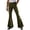 Army Green1, variant on Mens Bell Bottoms, Cheetah Print Bell Pants for men, 60s 70s Disco Outfits for Men Vintage Flared Jeans(Gold/S)