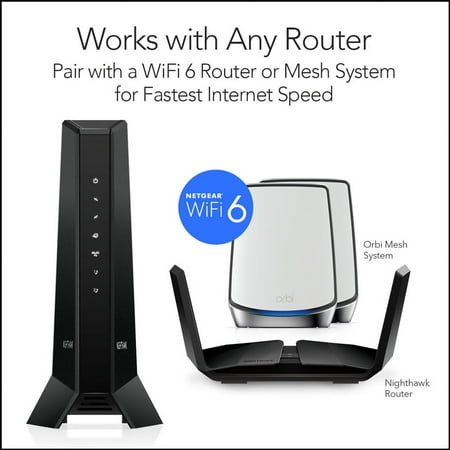NETGEAR - Nighthawk 32 x 8 DOCSIS 3.1 Voice Cable Modem - Black