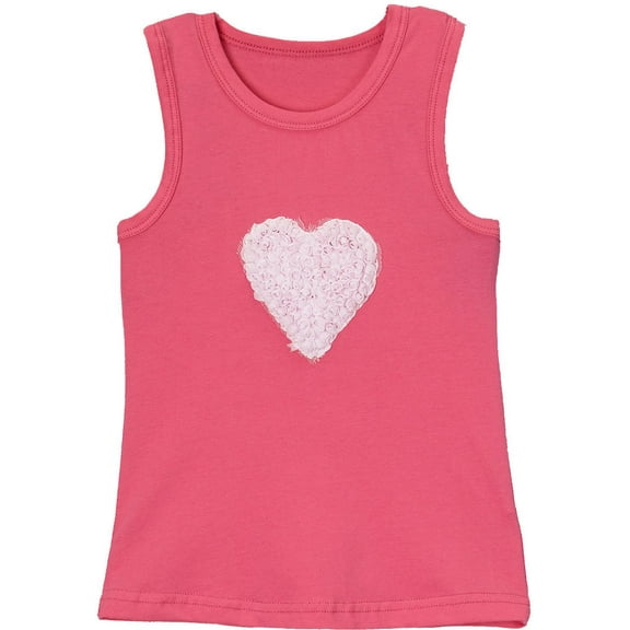 Wenchoice Hot Pink Heart Tank Girl's M(3T-4T)
