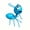 Blue, variant on Dserhfy Large Ant Ornament Iron Decorative Ant Sculpture with Bright Colors Rust-Resistant Simulation Modeling for Garden Courtyard Lawn