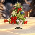 thumbnail image 4 of zhmrfg Mini Christmas Tree 18" Tabletop Artificial Tree With LED Lights Decorated Ornaments Holiday Home Decorations For Office Dorm Fireplace Table Christmas Celebration Gift, 4 of 6