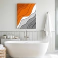 thumbnail image 5 of Canvas Wall Art Abstract Beach Canvas Art Print Aesthetic Grey to Orange Gradient Pictures Wall Decor for Living Room Bedroom Artwork Decorations Stretched Framed Ready to Hang 8"x10", 5 of 9