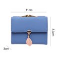 thumbnail image 2 of Cartera corta para mujer, bolso triple con colgante de hoja de Pu, monedero MFZFUKR CPB-US-PSF914-1, 2 of 5