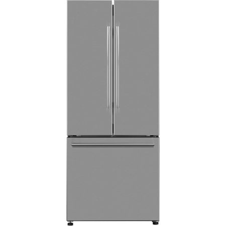 Galanz 16 cu. ft. 3-Door French Door Refrigerator with Ice Maker  Stainless Steel